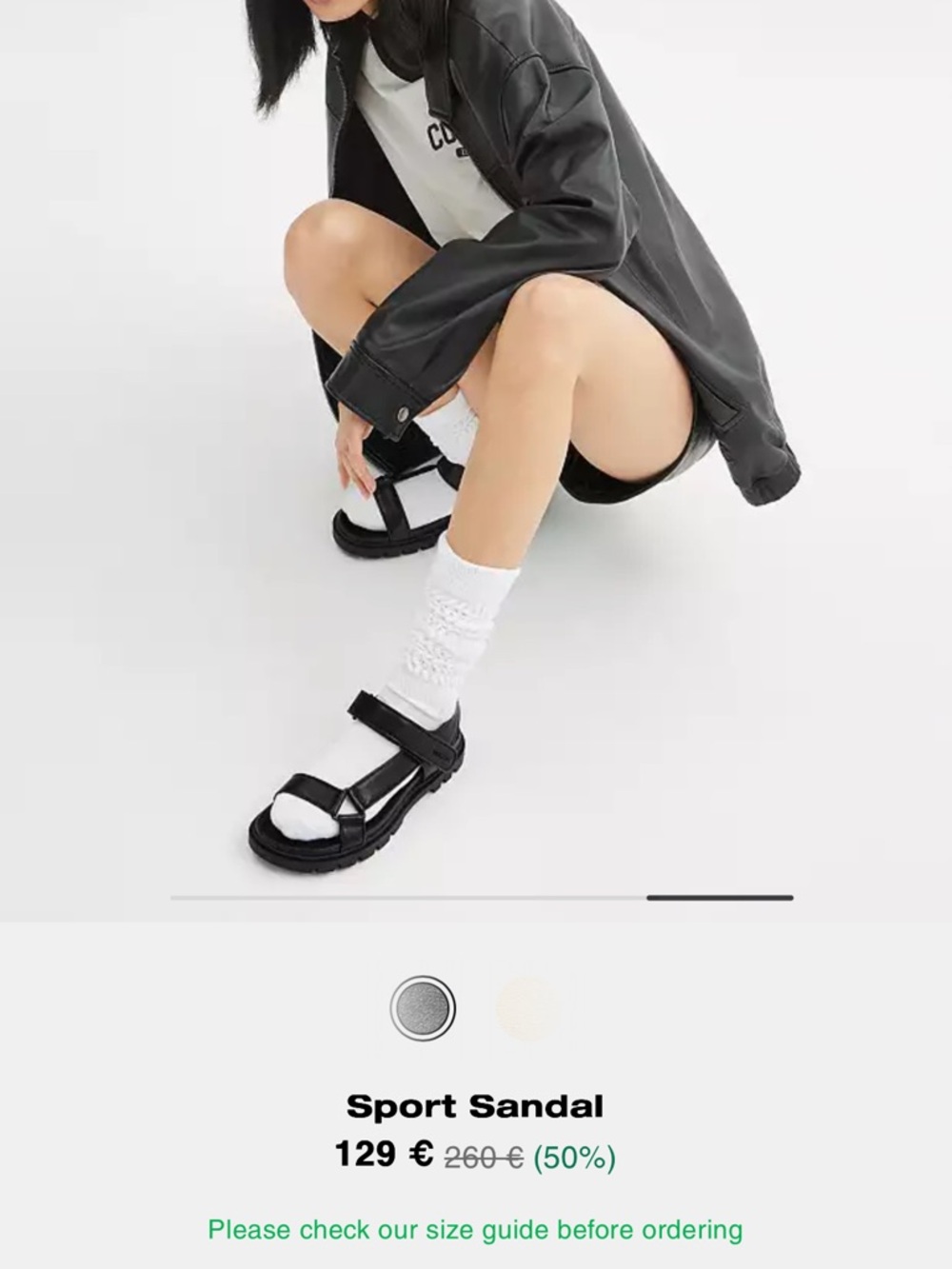 Coach Black Leather Strap Sport Sandal - Picture 3 of 4